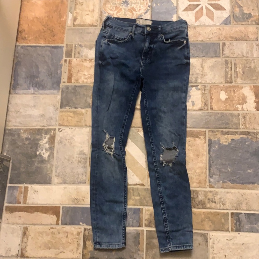 Free people busted skinny jeans